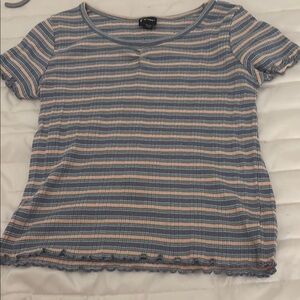 Striped Blue and Pink Top